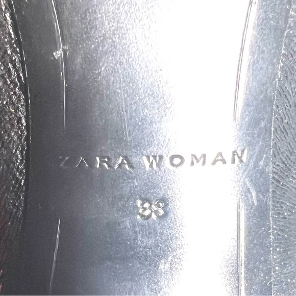Zara Women’s Metallic Heel Ankle Boots Size 7.5 NWOT - Picture 7 of 9